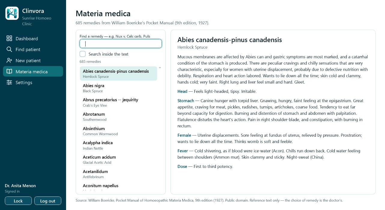 Boericke's Materia Medica inside Clinvora